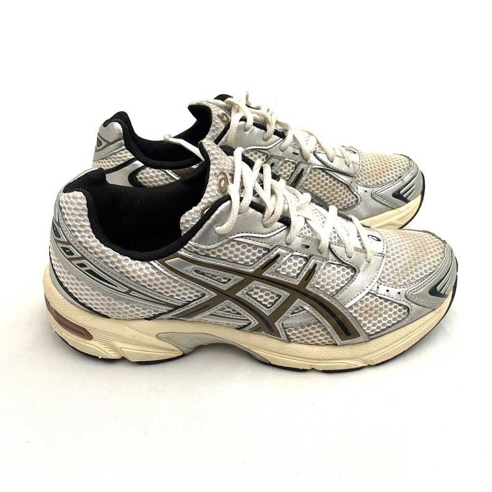 Asics Gel-1130 Running Shoes Mens 10 Silver Cream Mesh Y2K Sneakers 1201A256